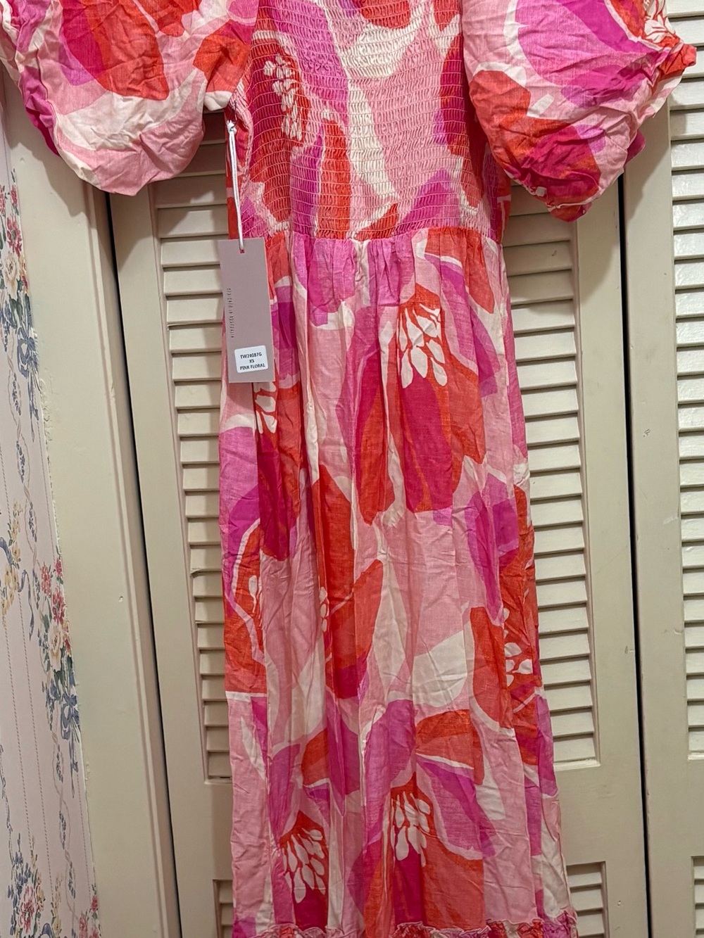 Pink & Orange Floral Maxi Dress